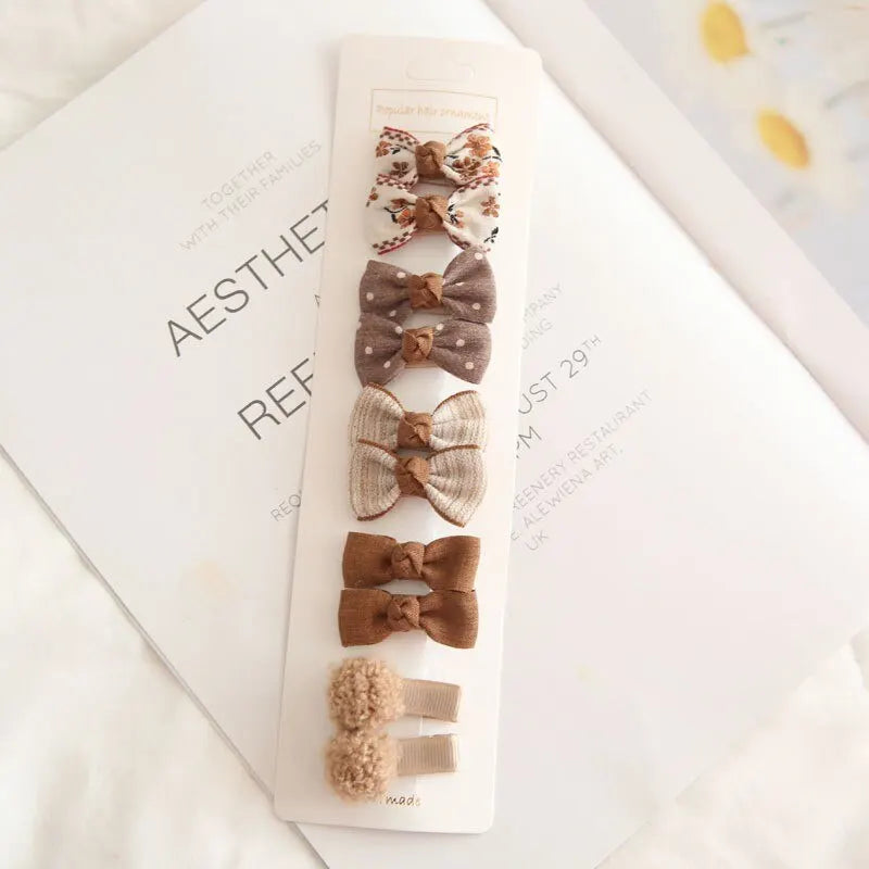 Darling Bow Hair Clips Set