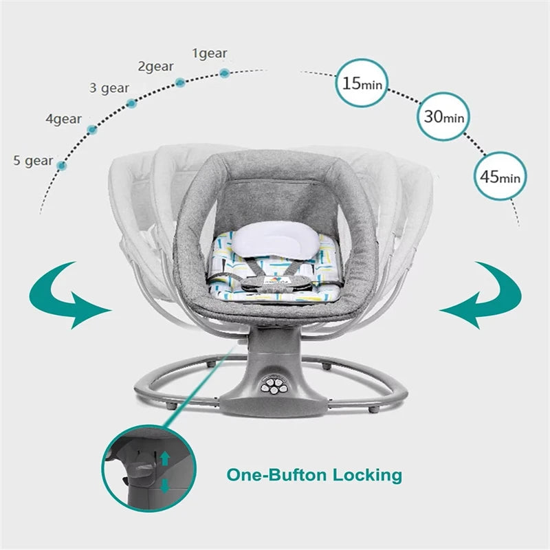 LunaSooth Smart Electric Baby Rocker