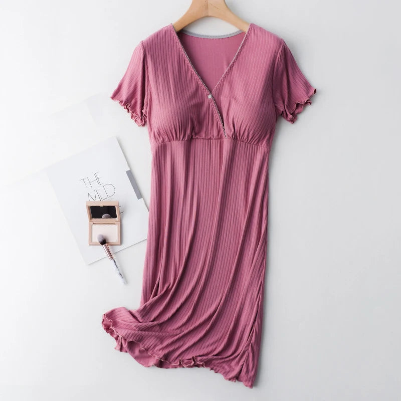 BreezeFlow Nursing Maxi Dress