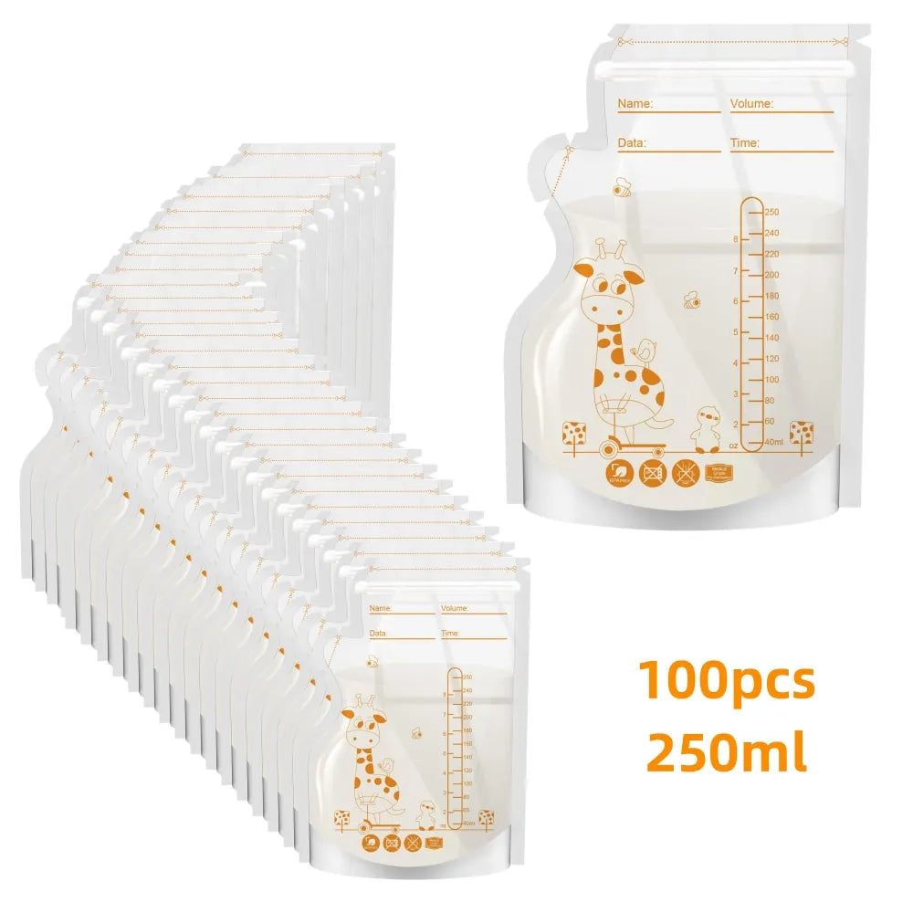 SafeStore Breast Milk Storage Bags (100pcs, 250ml)